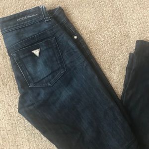 Guess Premium daredevil dark wash skinny jeans